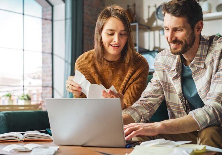 small business owners discussing taxes